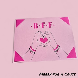 Carte de voeux faite main BFF