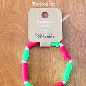 Christmas Clay Bead Bracelet