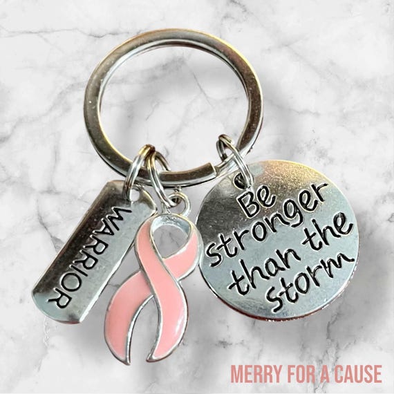 Breast Cancer Awareness Warrior Keychain - Main Image