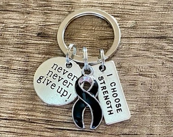 Melanoma/Skin Cancer Strength Keychain