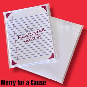 A+ Awesome Job Handmade Greeting Card