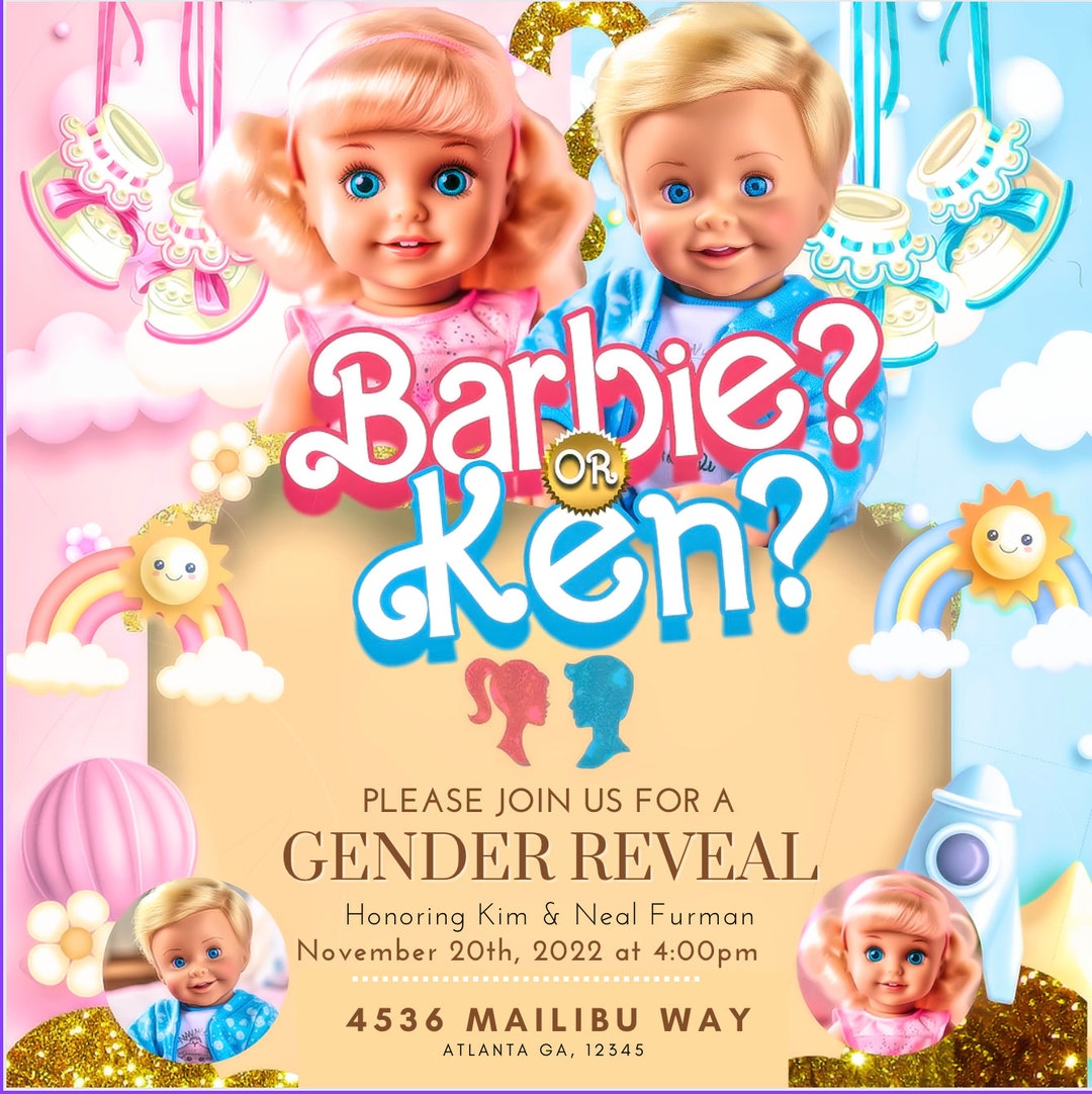 Barbie vs Ken Gender Reveal - Etsy