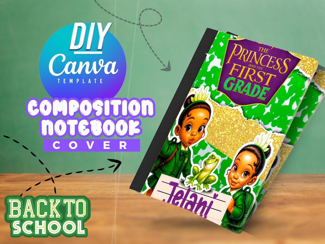 DIY Canva Composition Notebook Cover Template | Back to School ...