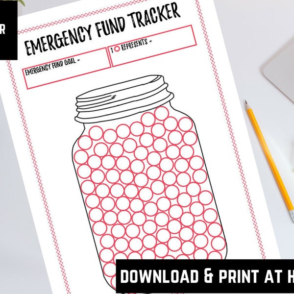 Emergency Fund Mason Jar Tracker