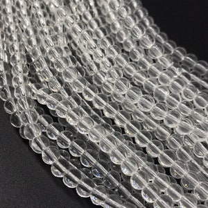 About 80 Pcs,Glass Beads, Clear,4mm, Hole: 0.5mm, Round