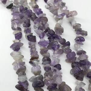 Amethyst Chip Beads, 33" Strand, About 5-8mm,Hole: 1mm