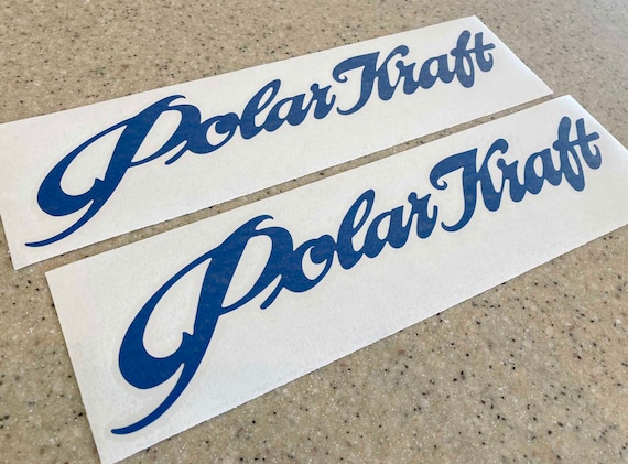 Polarcraft Vintage Fishing Boat or Trailer Decals Die-cut Vinyl 12