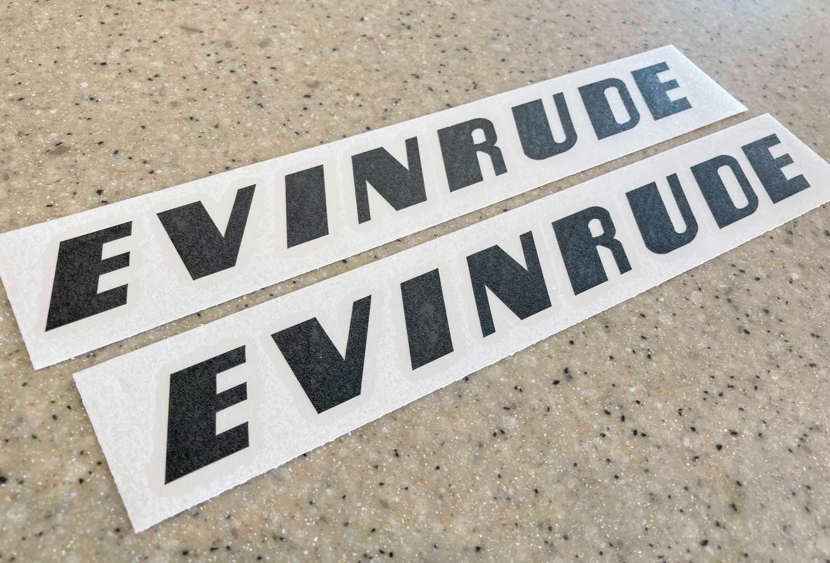 Vintage Evinrude Outboard Motor Decals Black 9 DieCut Etsy