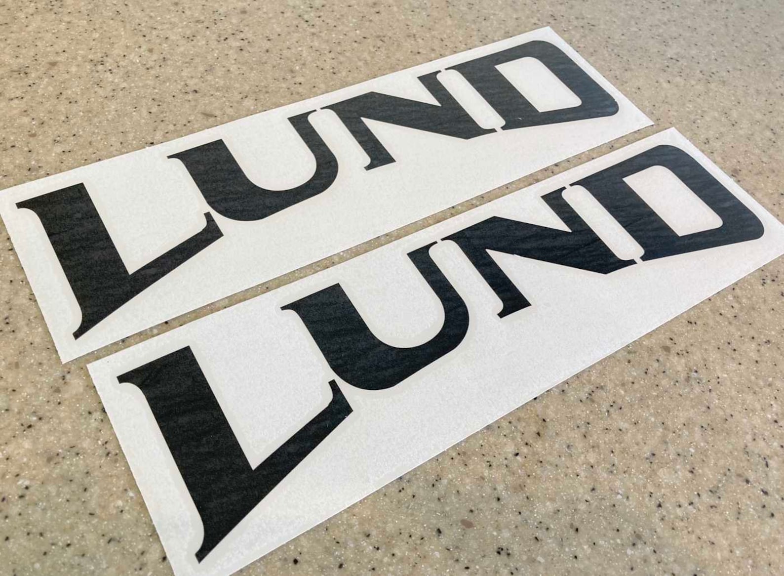 Lund Vintage Boat Decals Diecut Vinyl 12 Black 2pak Etsy