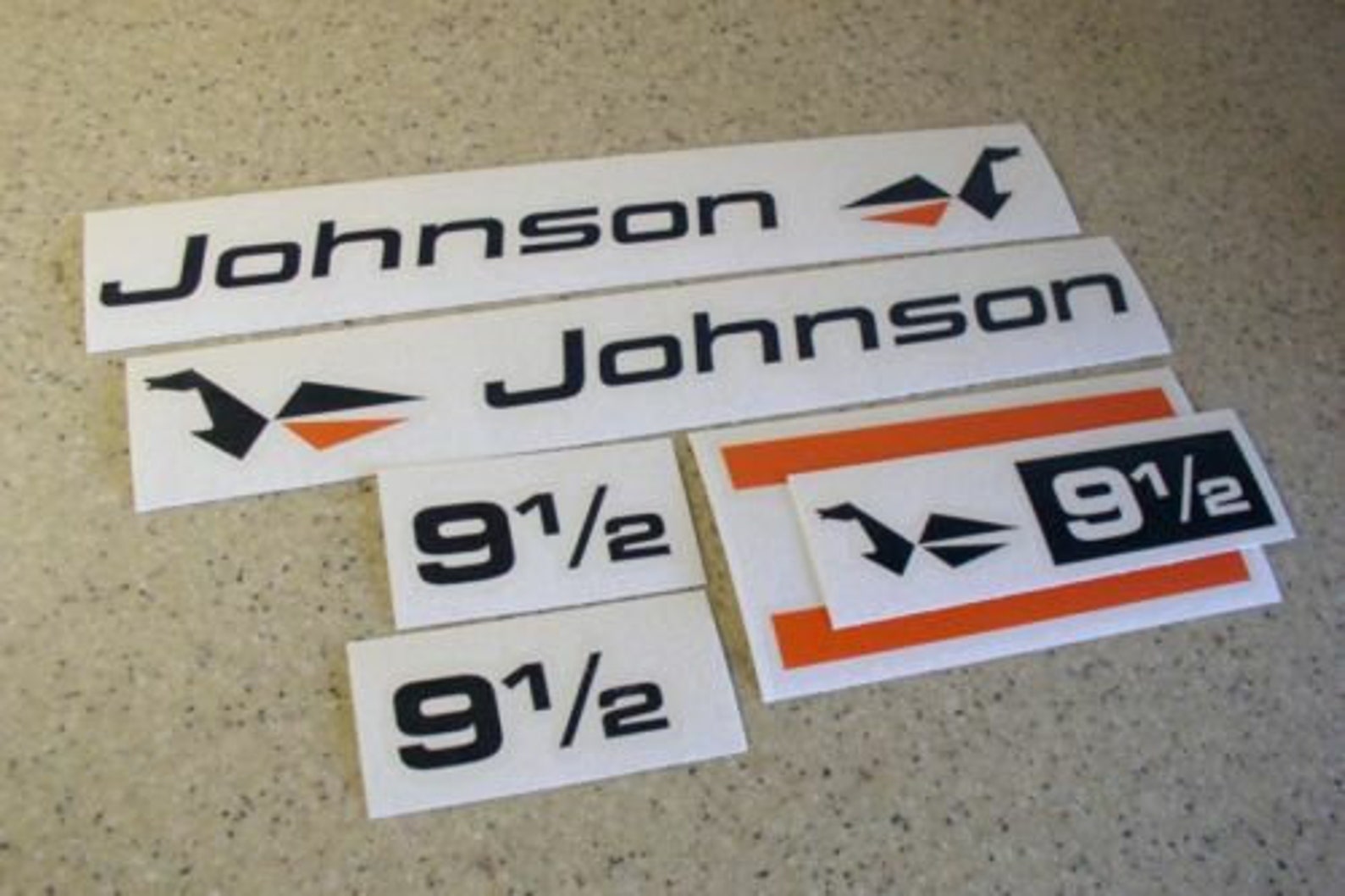 Vintage Johnson 91/2 HP Outboard Motor Decal Kit Black and Etsy