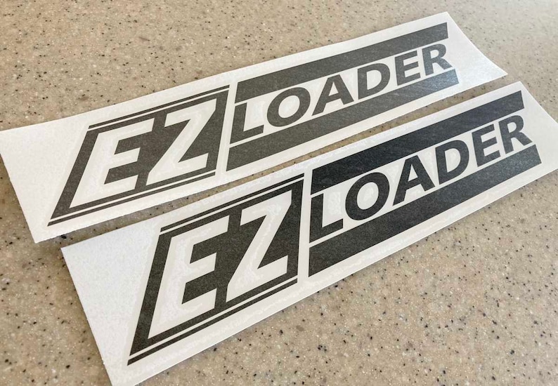 EZ Loader Vintage Boat Trailer Decals Diecut Vinyl 14 2pak Black FREE