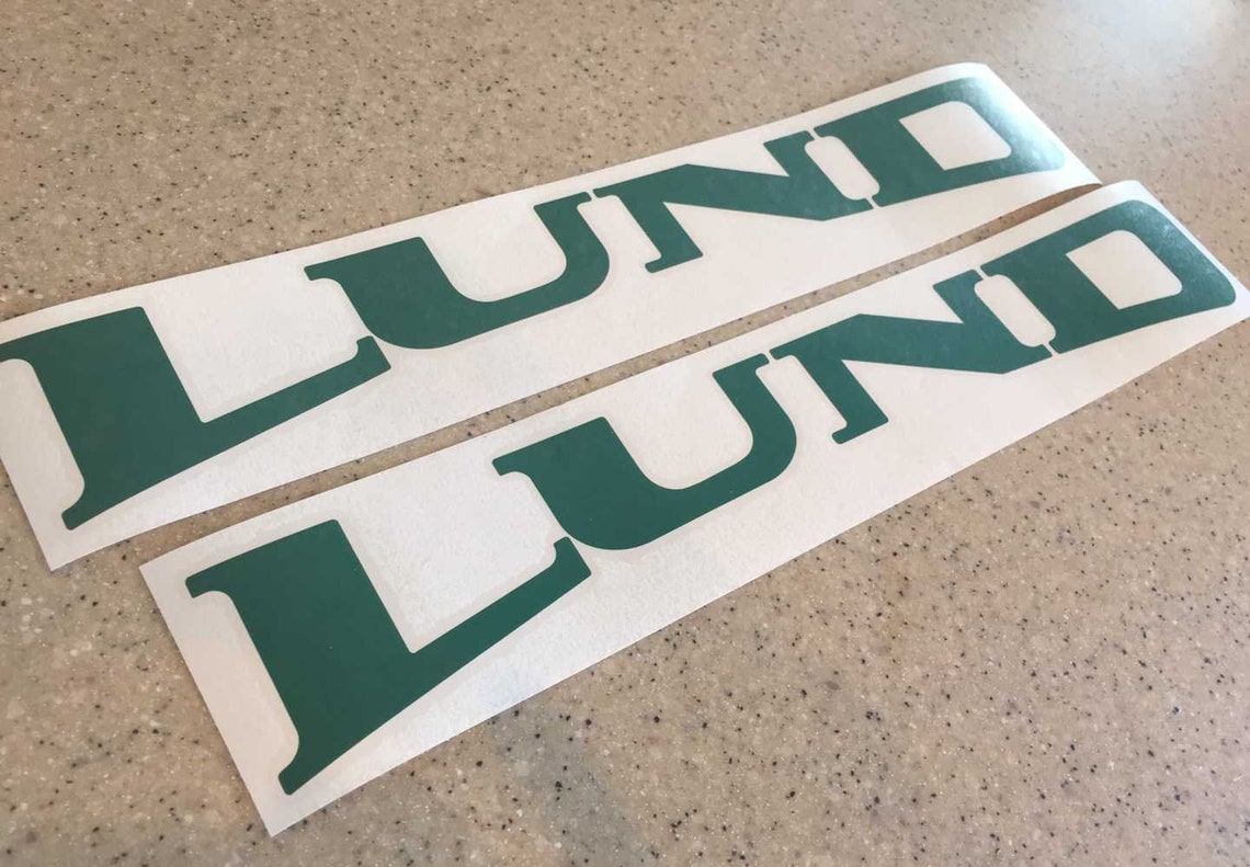 Lund Vintage Fishing Boat or Trailer Decals Diecut Vinyl Etsy Canada