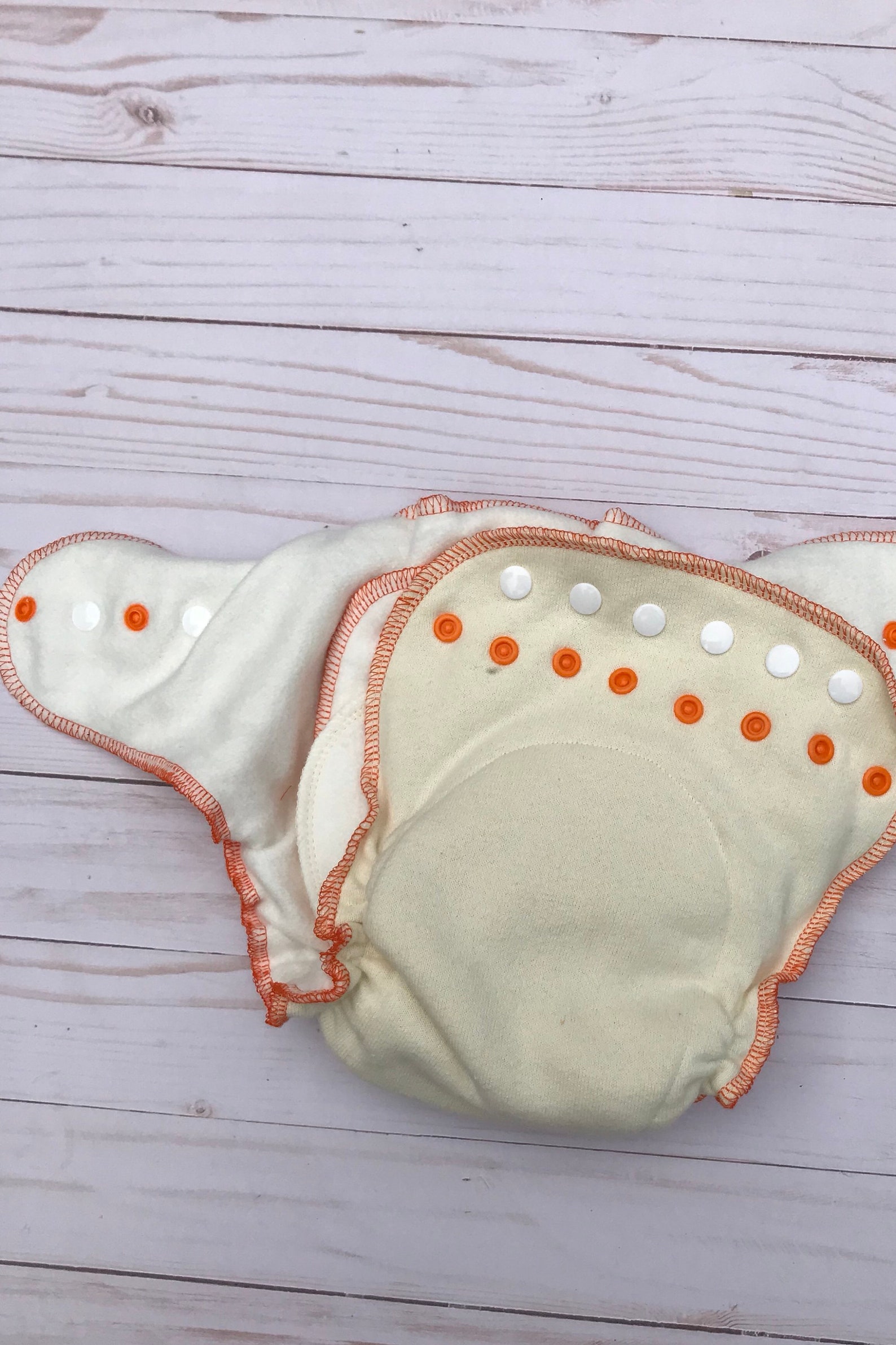 One Size Fitted Diaper Certified Organic ORANGE | Etsy