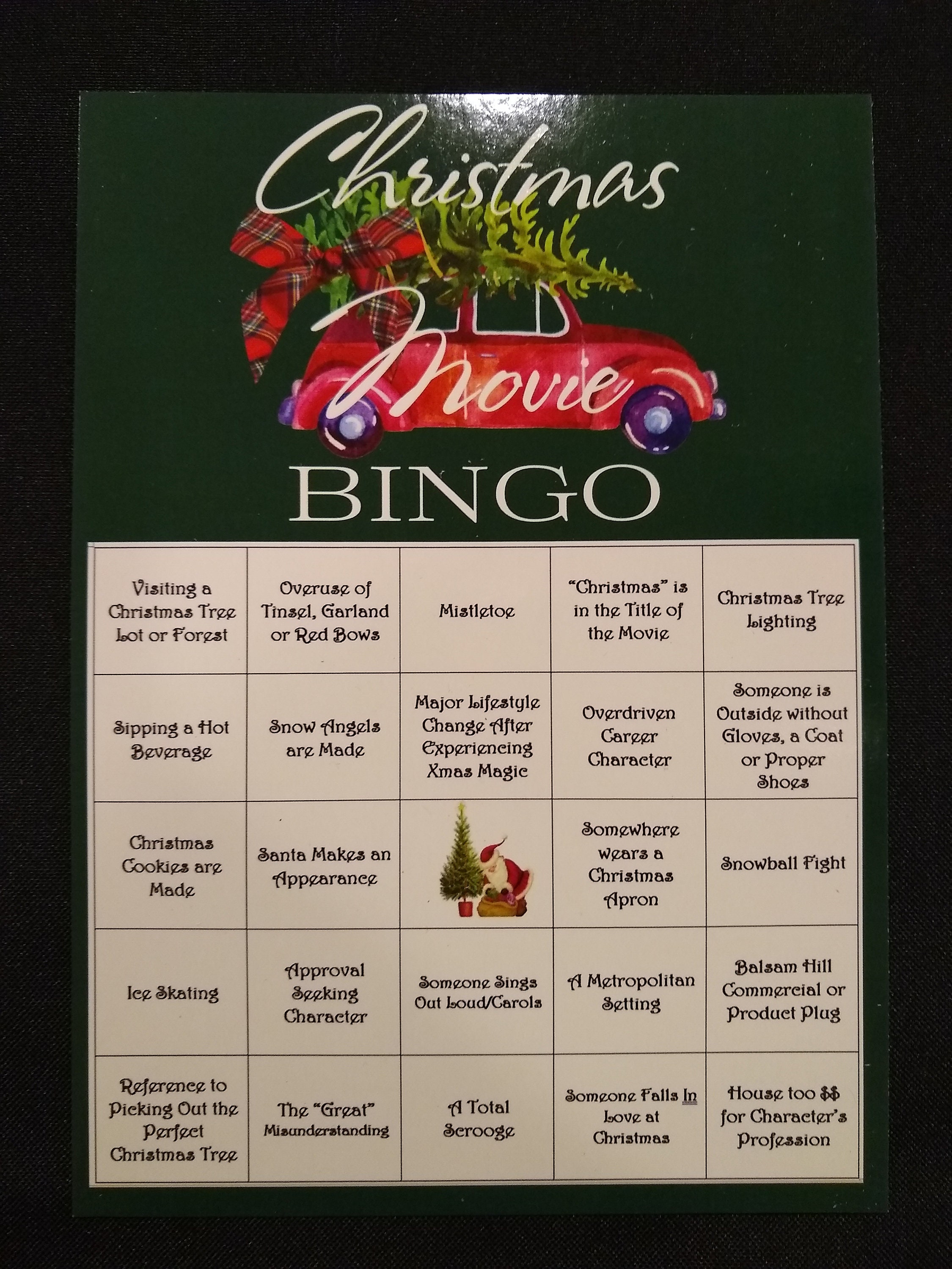 ALL NEW 2020 Hallmark Christmas Movie Bingo Re-Usable Dry | Etsy