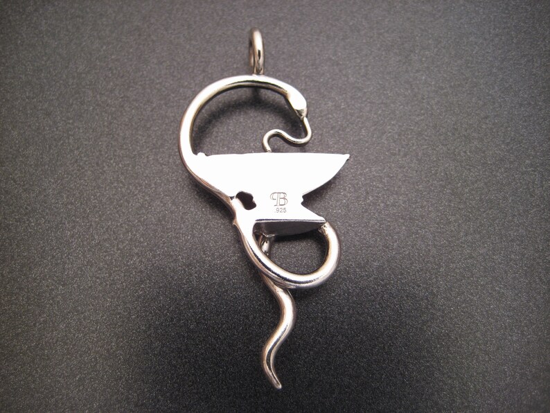 Sterling Bowl of Hygieia Keychain