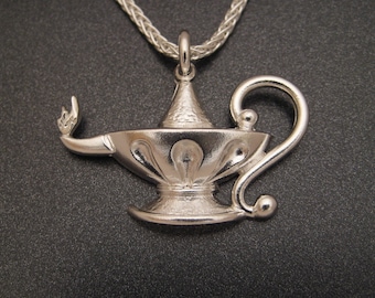 Sterling Lamp of Knowledge Pendant