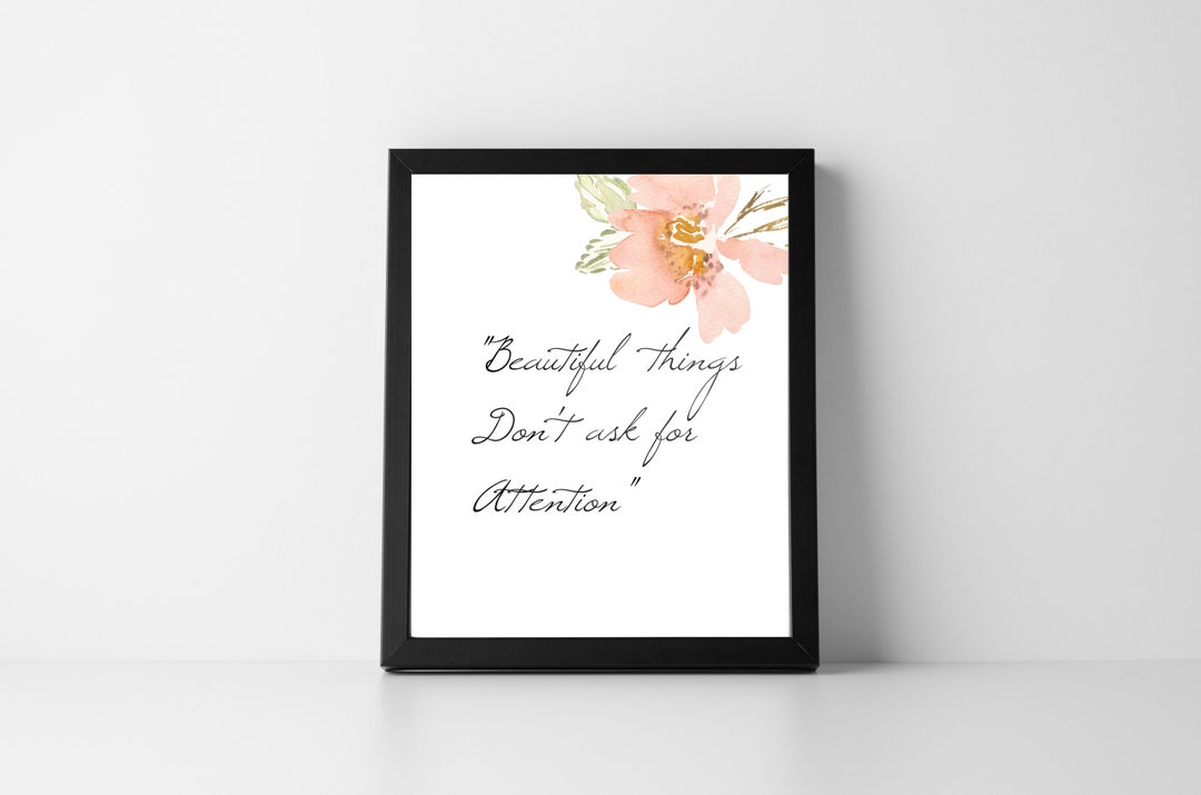 Digital Printable, Wall Art, Beautiful Floral Printable, Inspirational ...