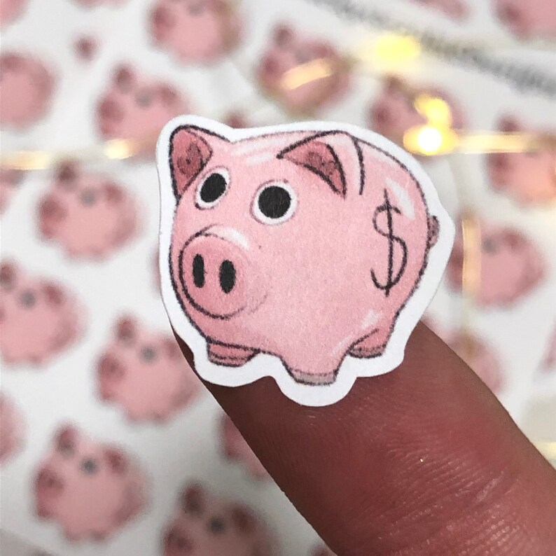 Payday Stickers / Piggy Bank Stickers / Planner Stickers / Etsy