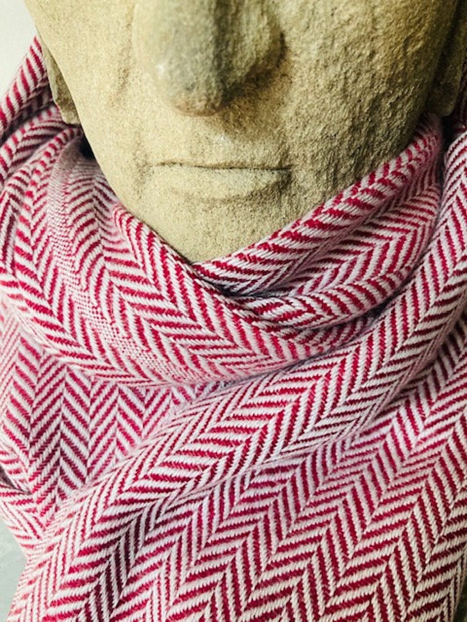 100 cashmere scarf handmade in Nepal warm and soft red unisex Etsy