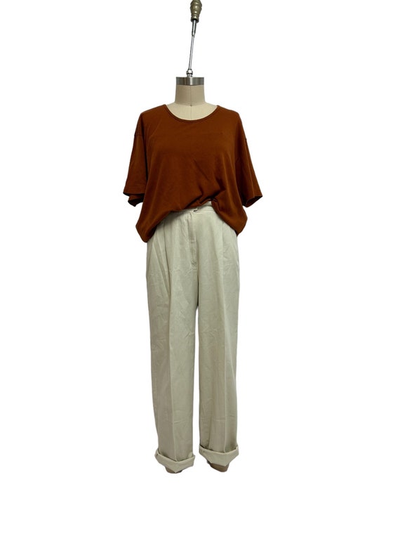 burnt orange basic relaxed fit minimalist cotton j