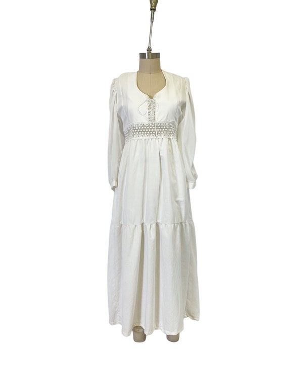 prairie crochet frill dress white Selfie Leslie Prairie Crochet Frill Dress White