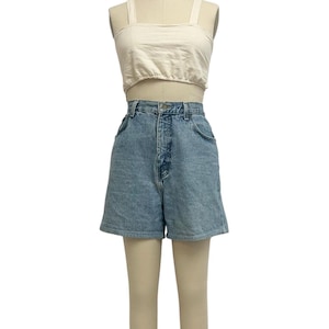 vintage denim shorts 90s minimalist classic Bay Club high waist jean shorts M