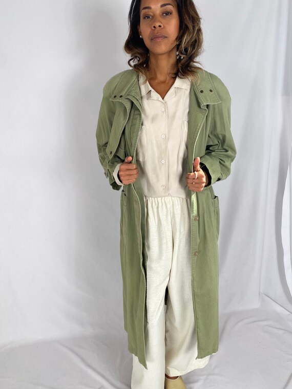 Matcha Denim Duster Jacket 80s 