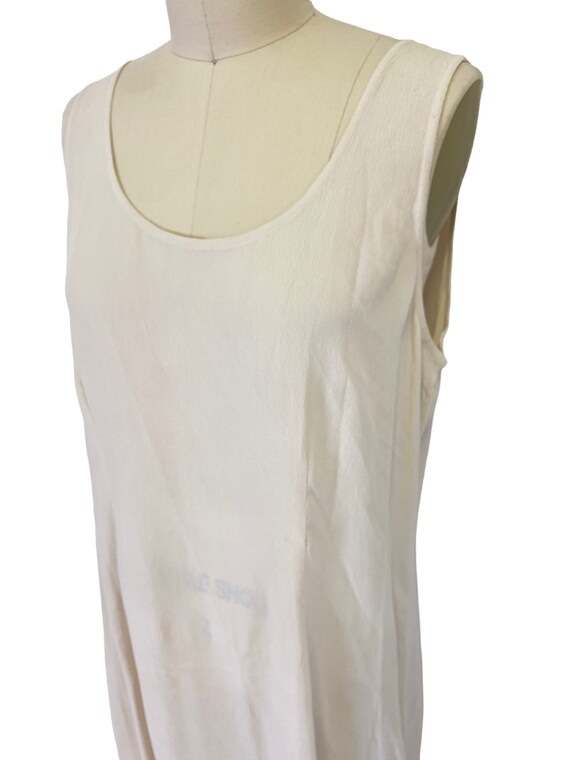 neutral viscose rayon gauze maxi dress minimalist… - image 4
