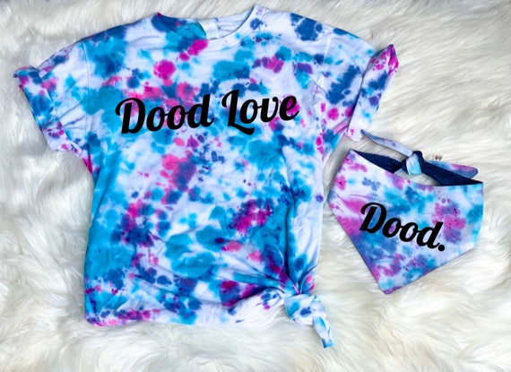 Personalized Create Your Own Tie on Scarf Love is Love Dog Bandana Pride Rainbow Color Splash Tie Dye