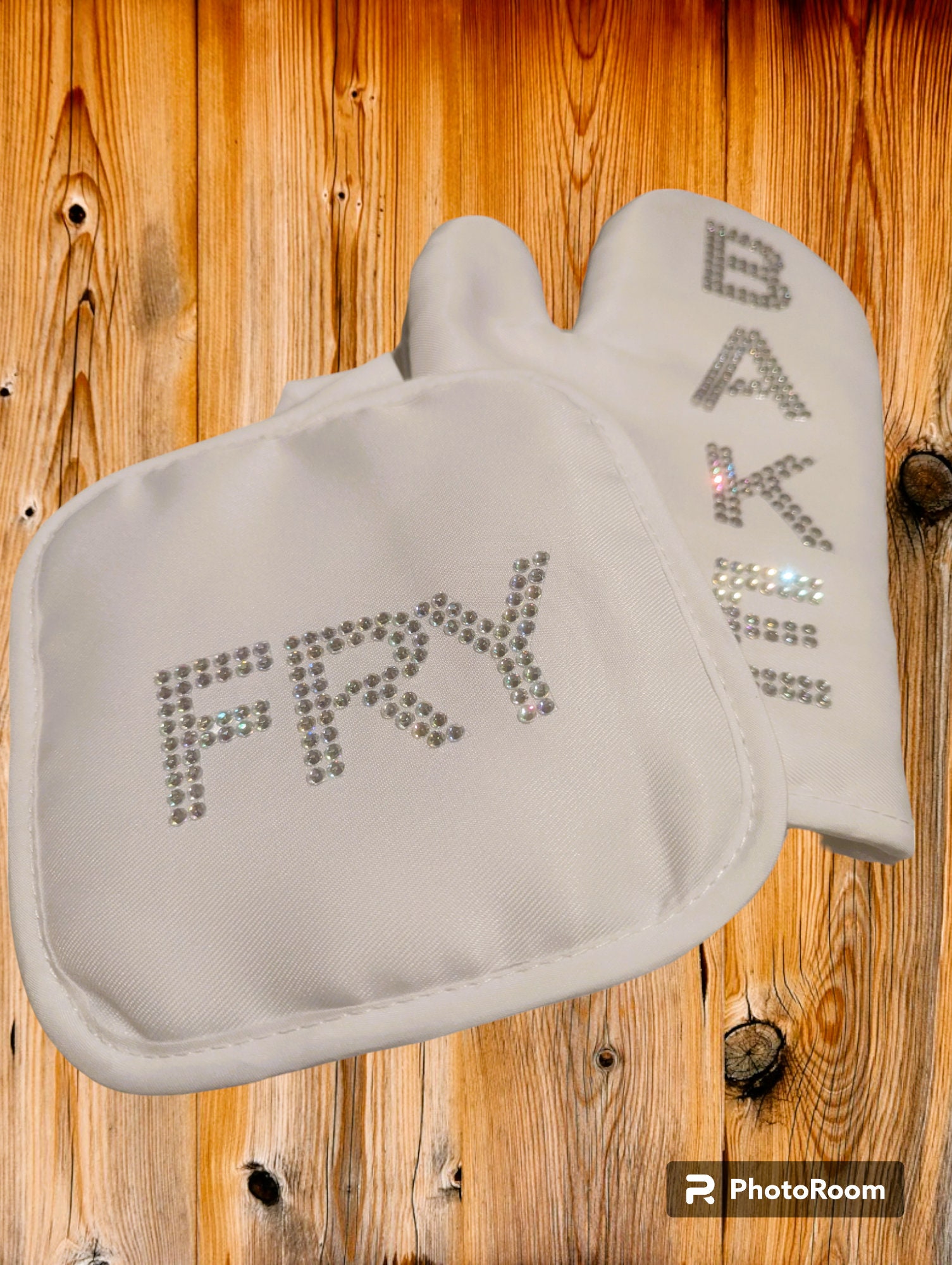 Personalised Embroidered Grey Double Oven Glove, Pot Holder, Geometric Grey  Oven Glove, Personalized Oven Mitt 