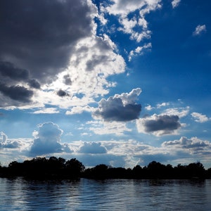 Sun and Clouds Over Water - Washington Channel - Nature Photography - Art Print