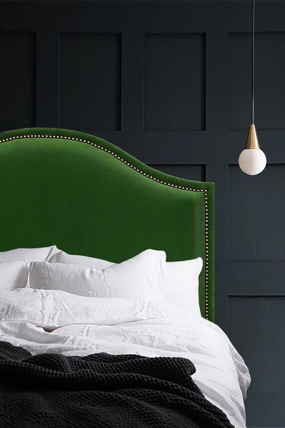 Emerald Green Velvet Headboard