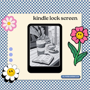 Kindle Lockscreen | Kindle Wallpaper | Paperwhite Screen | Personalise Your Kindle Lock Screen | Bookish Designs | Digital Download