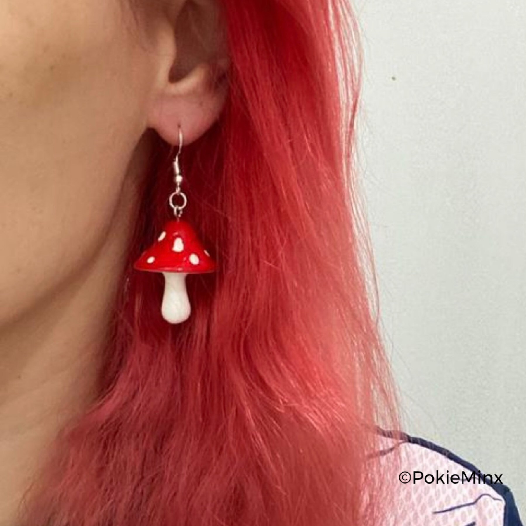 Mushroom earrings mushroom Jewellery Quirky Jewellery Fancy Etsy