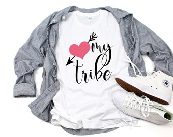 Love my Tribe SVG, Tribe Mom SVG, Heart my Tribe File, SVG for Cricut, svg for Silhouette, my tribe T-shirt svg