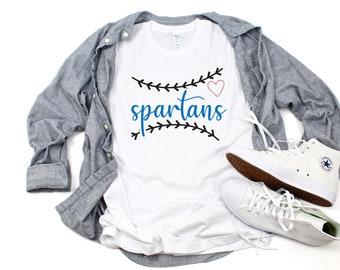 Team Spirit SVG, Spartans svg, School Pride Game, Vinyl Cut File, Mom Dad School Baseball Softball, baseball t-shirt, Spartan SVG for Cricut