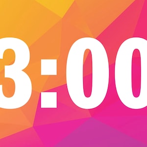 3 Minute Countdown Video, Countdown Timer, MOPS, Bright Countdown, Church Stream Countdown, Stream Starting Timer