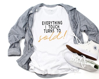 Realtor T-shirt SVG, SOLD svg, Best Realtor Cut File, SVG for Cricut, Turns to Sold shirt, Sold T-shirt svg, Sold in Gold, Real-estate gift