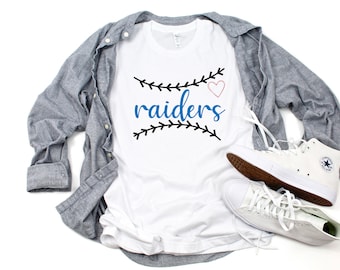 Team Spirit SVG, Raiders svg, School Pride, Vinyl Cut File, Mom Dad School Baseball Softball, baseball t-shirt, Raider SVG for Cricut