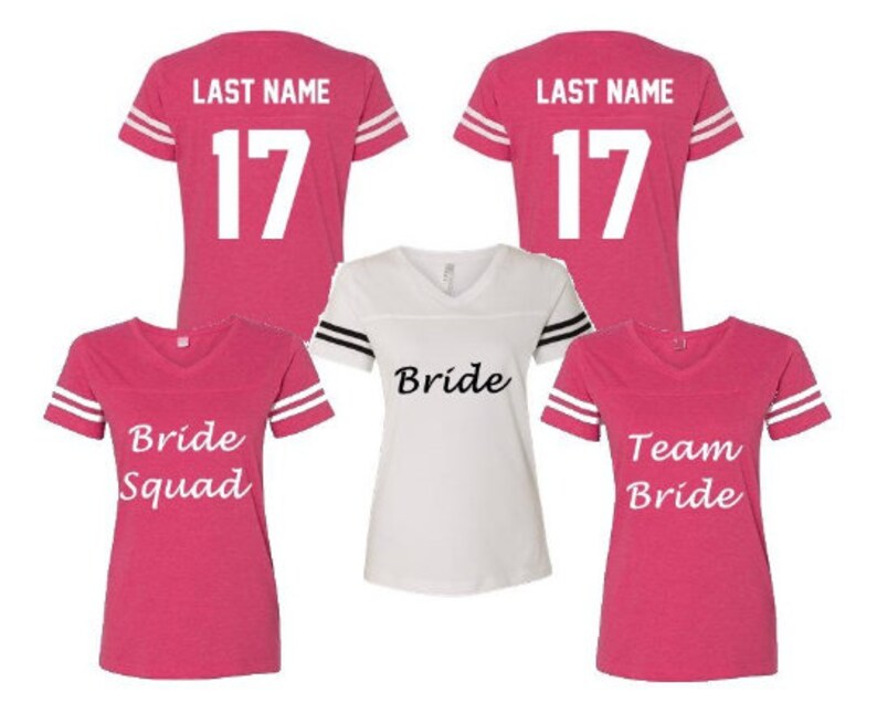 bridesmaid jersey shirts