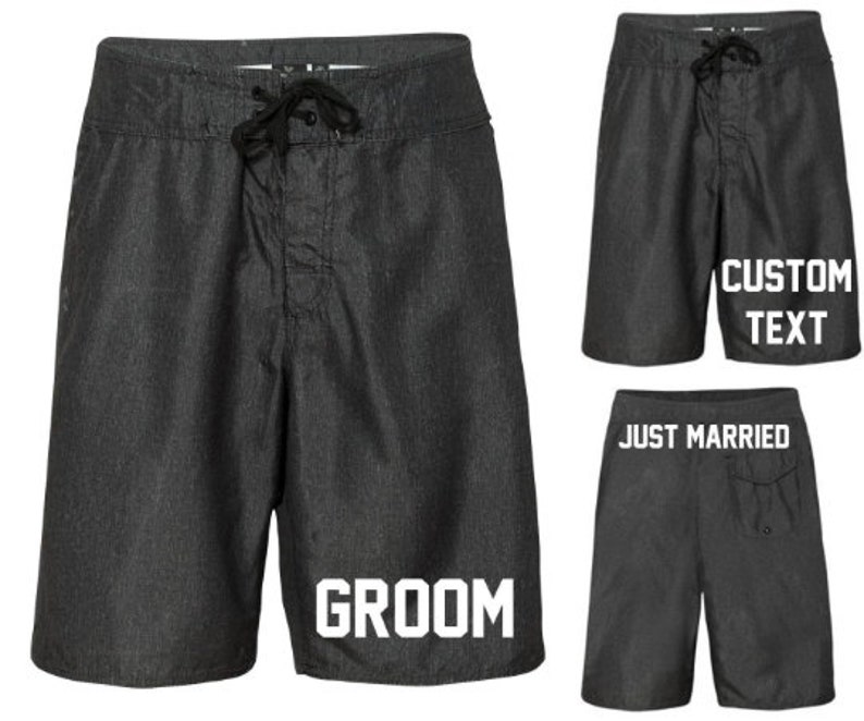 Groom Boardshorts Custom Swim Trunks for Men Personalized Etsy