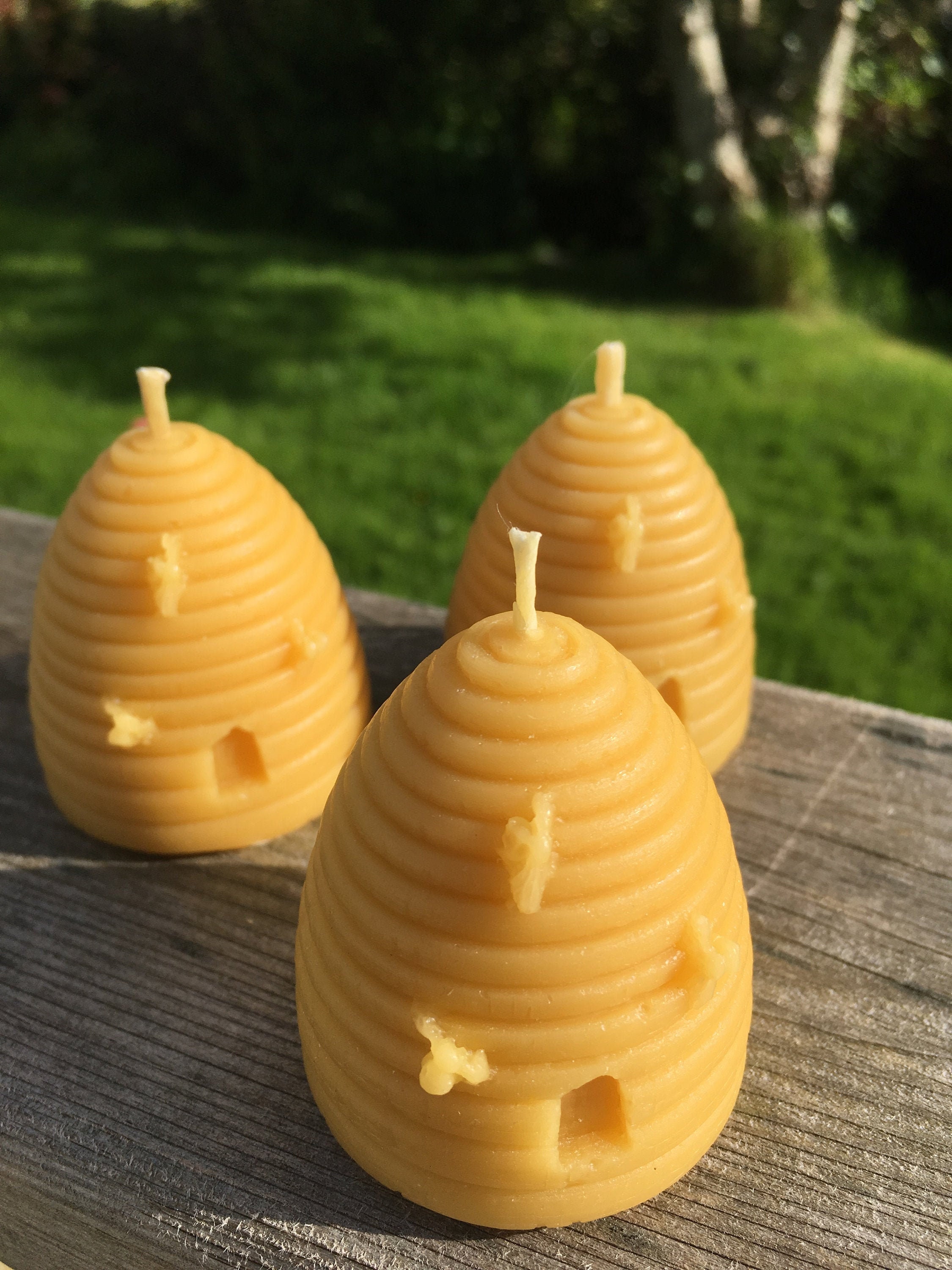 Beeswax Candles Bee Hive collection Pure Natural Scottish Etsy