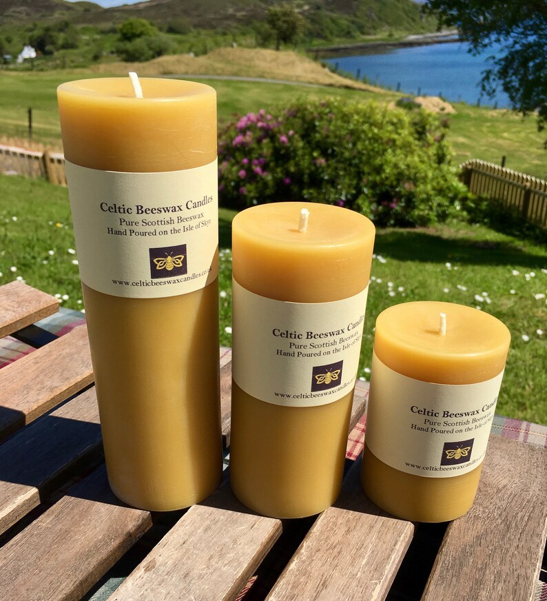 Beeswax Rustic Pillar Candle 6x9cm Pure Raw Scottish Beeswax Etsy UK