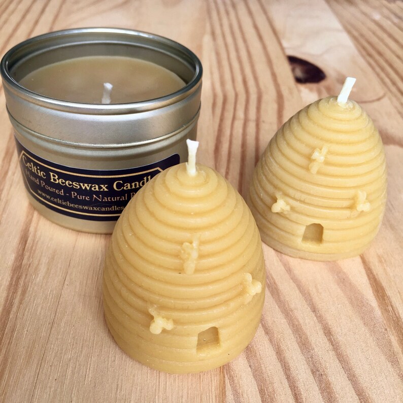 Beeswax Candle Gift set 1 Travel tin 2 Bee Hive Candles Etsy