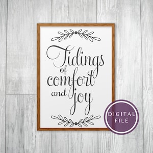 SVG Tidings van comfort en Vreugde / kerstprint / Cricut kerst svg / tidings van vreugde / comfort en vreugde PNG / glazen blok ontwerp