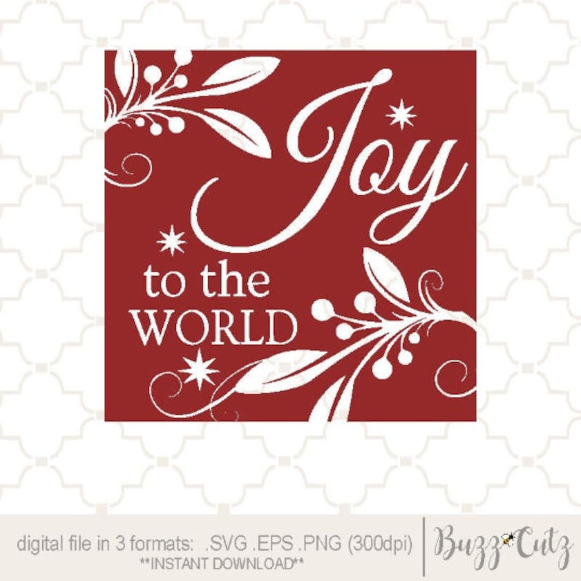 SVG Joy to the World / Joy digital print / Joy to the world Etsy