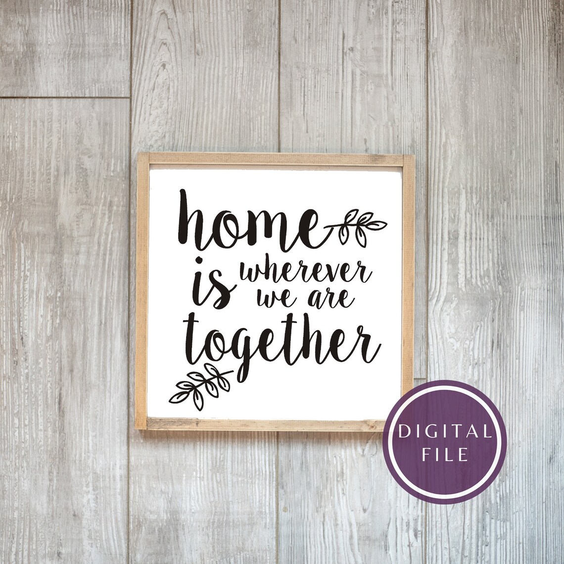 SVG Home is Wherever We Are Together / Home Quote Svg / Etsy
