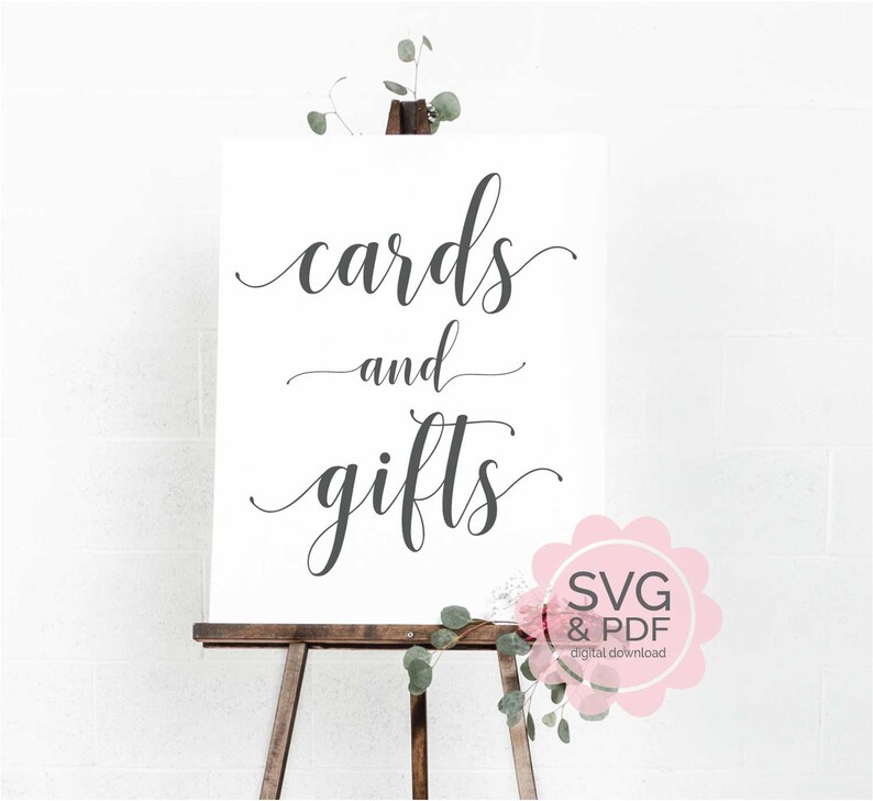 Cards and Gifts Svg Cards and Gifts Pdf Print Wedding Svg Etsy
