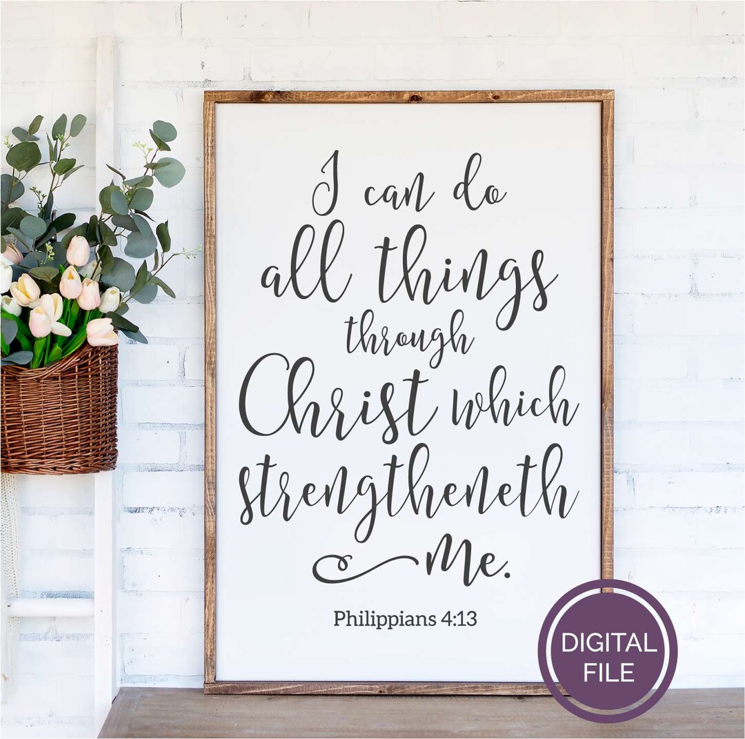 I Can Do All Things Through Christ SVG, Philippians 413, Me Printable, Youth