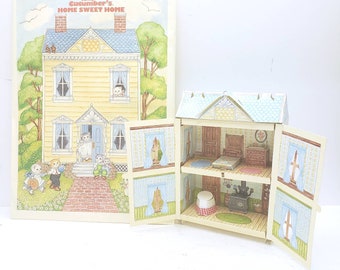 vintage cardboard dollhouse
